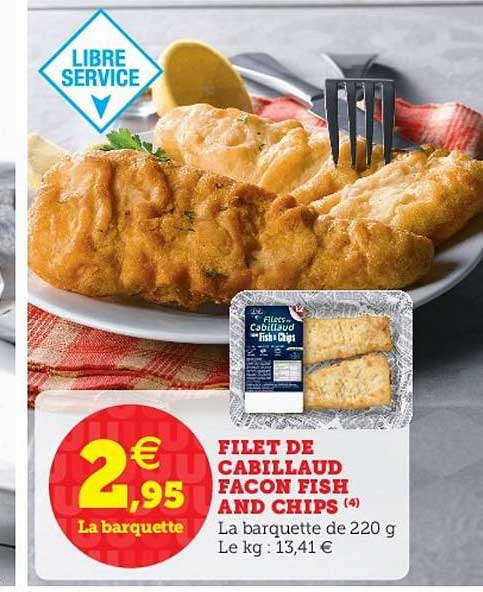 filet de cabillaud facon fish and chips
