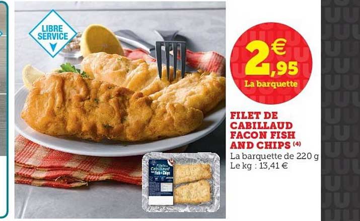 filet de cabillaud façon fish and chips