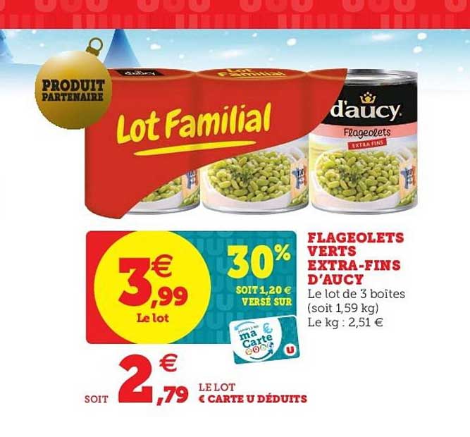 flageolets verts extra-fins d'aucy