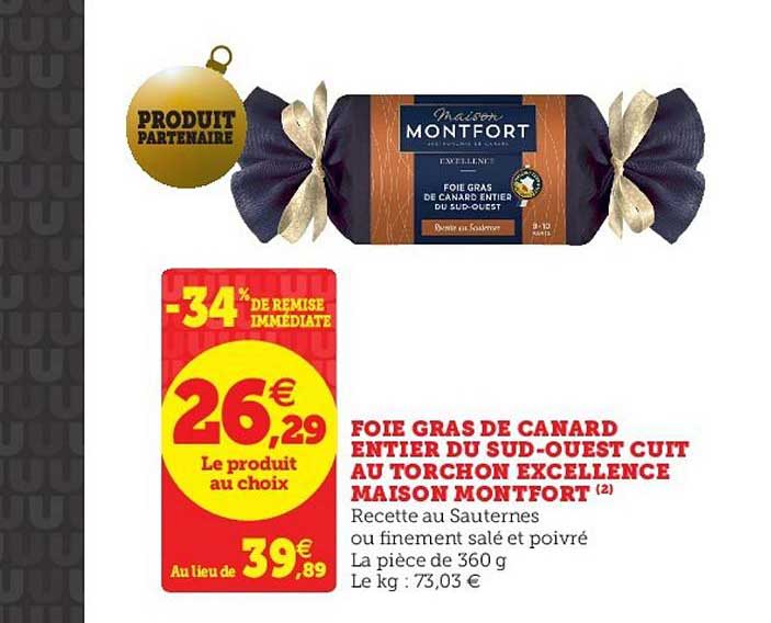 foie gras de canard entier du sud-ouest cuit au torchon excellence maison montfort