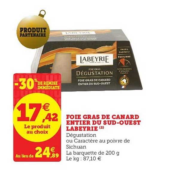 foie gras de canard entier du sud-ouest labeyrie