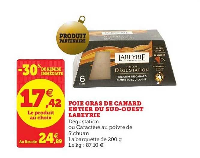 foie gras de canard entier du sud-ouest labeyrie