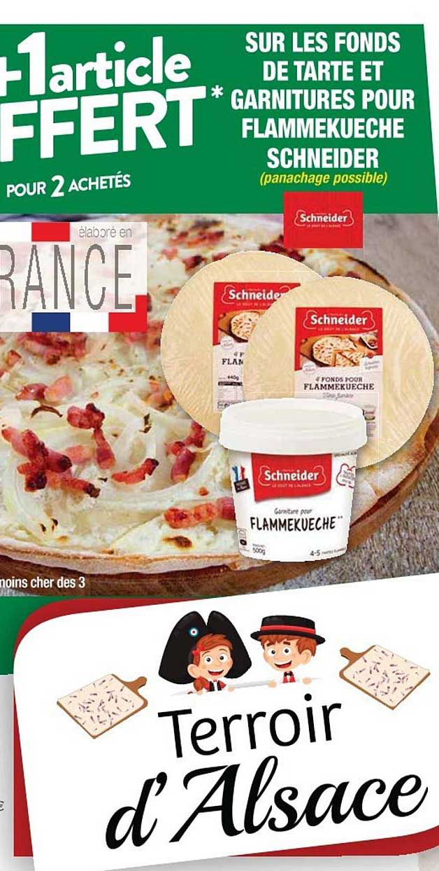 fonds de tarte et garnitures pour flammekueche schneider
