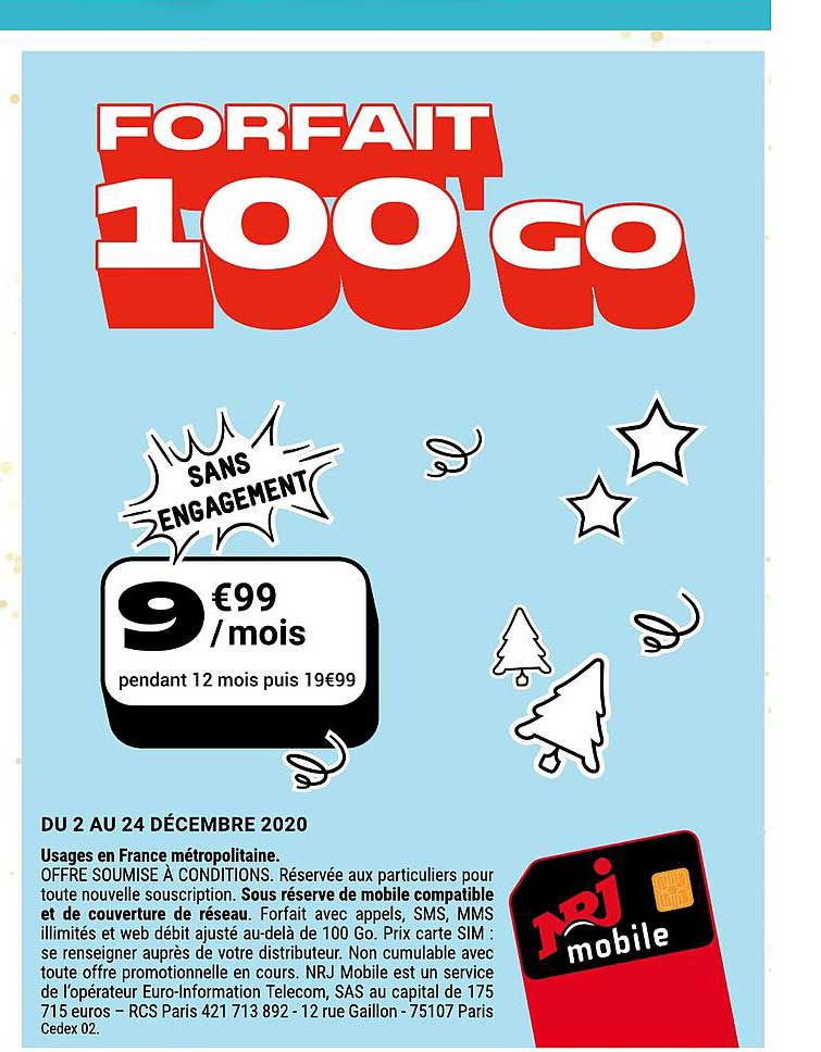 forfait 100 go nrj mobile