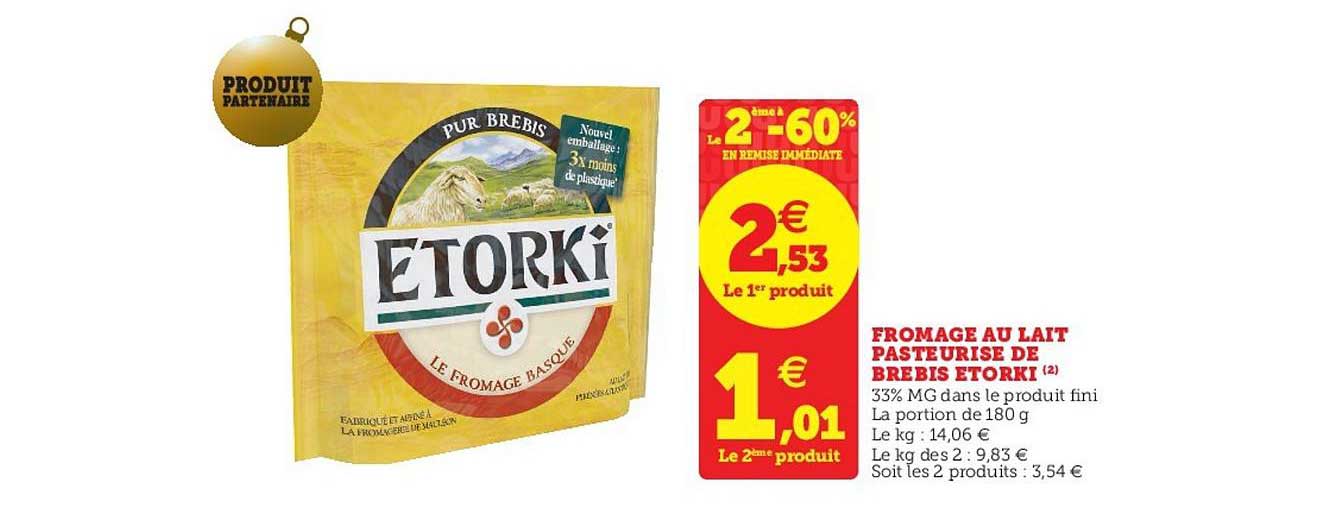 Fromage Au Lait Pasteurisé De Brébis Etorki