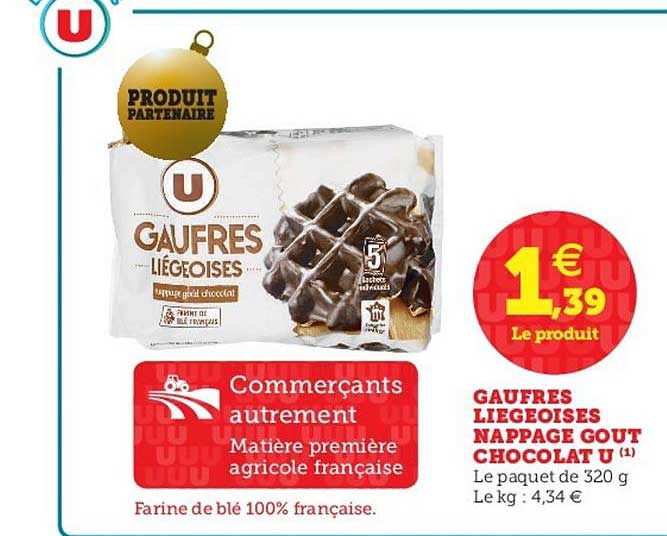 gaufres liegeoises nappage goût chocolat u