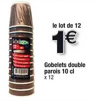 gobelets double parois 10 cl
