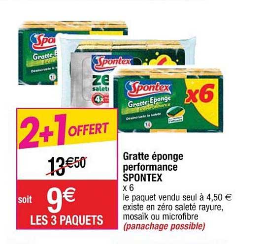 gratte éponge performance spontex