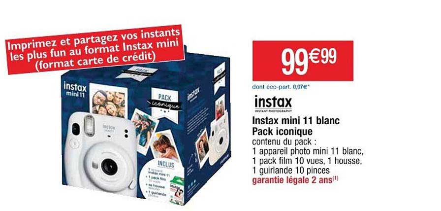 Instax Mini 11 Blanc Pack Iconique