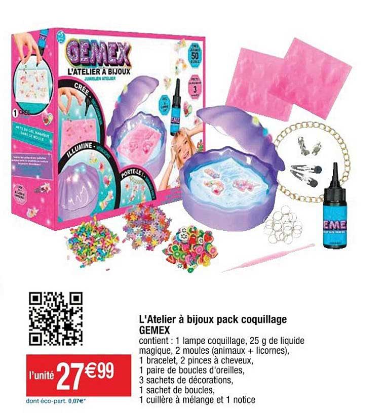 l'atelier à bijoux pack coquillage gemex