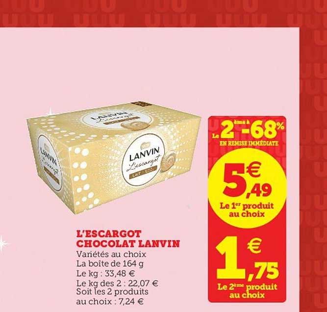 l'escargot chocolat lanvin