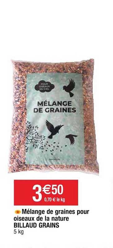Mélange De Graines Pour Oiseaux De La Nature Billaud Grains