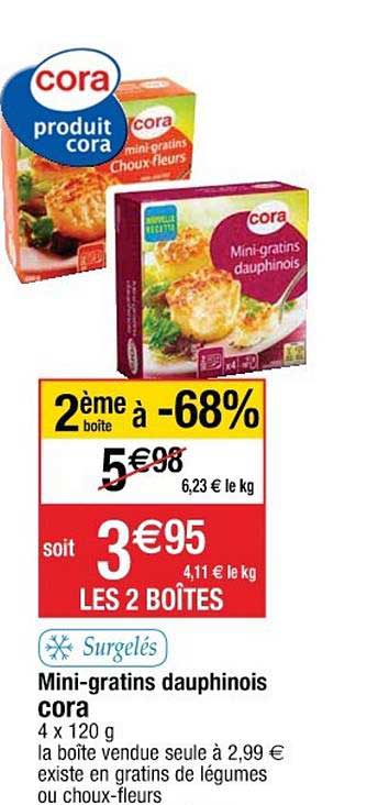 mini gratins dauphinois cora