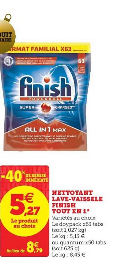 nettoyant lave-vaisselle finish tout en 1