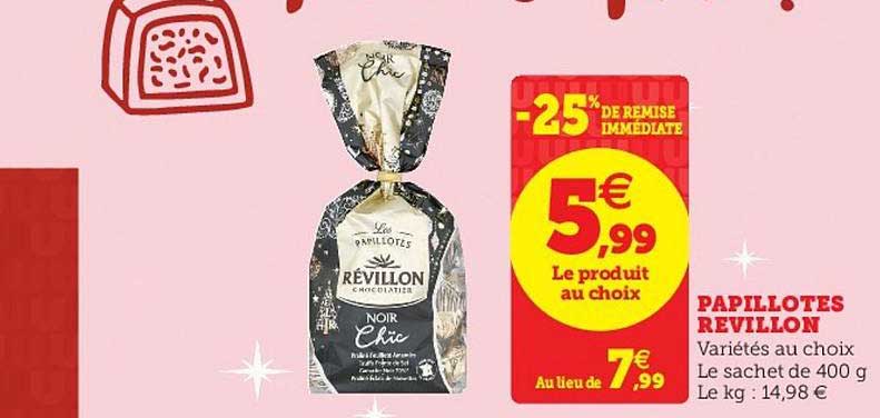 papillotes revillon -25% de remise immédiate