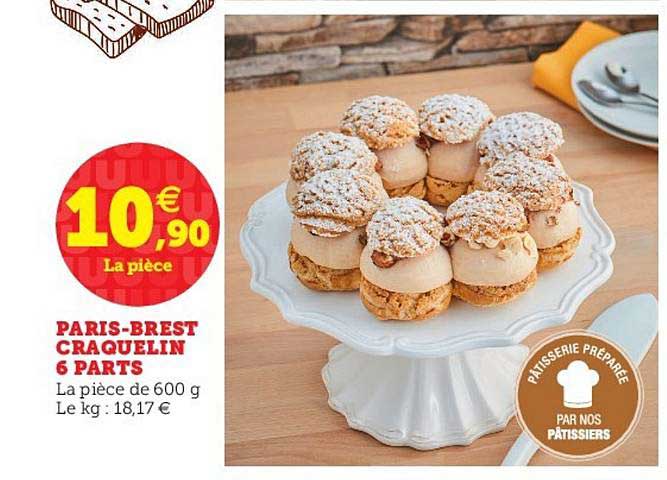 paris-brest craquelin 6 parts