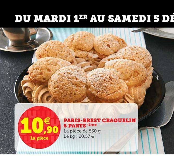 paris-brest craquelin 6 parts