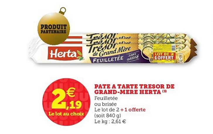 pâte à tarte trésor de grand mère herta