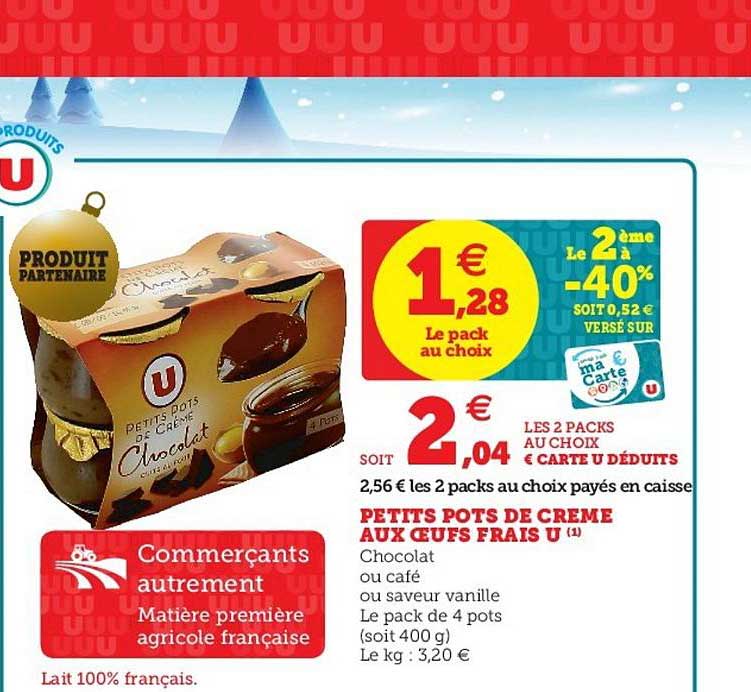 Petits Pots De Crème Aux œufs Frais U