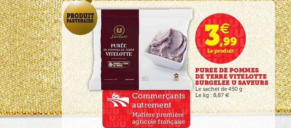 Purée De Pommes De Terre Vitelotte Surgelée U Saveurs