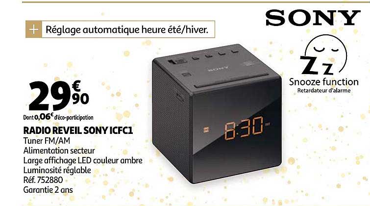 Radio Réveil Sony Icfc1