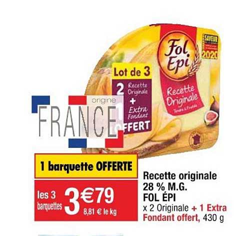recette originale 28% m.g. fol épi