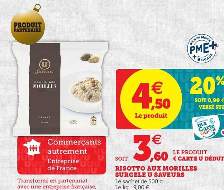 Risotto Aux Morilles Surgelé U Saveurs