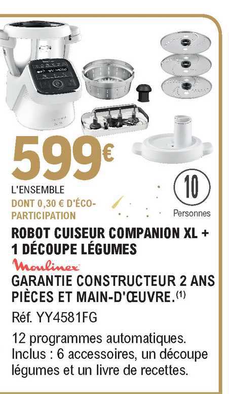 robot cuiseur companion xl + 1 découpe légumes