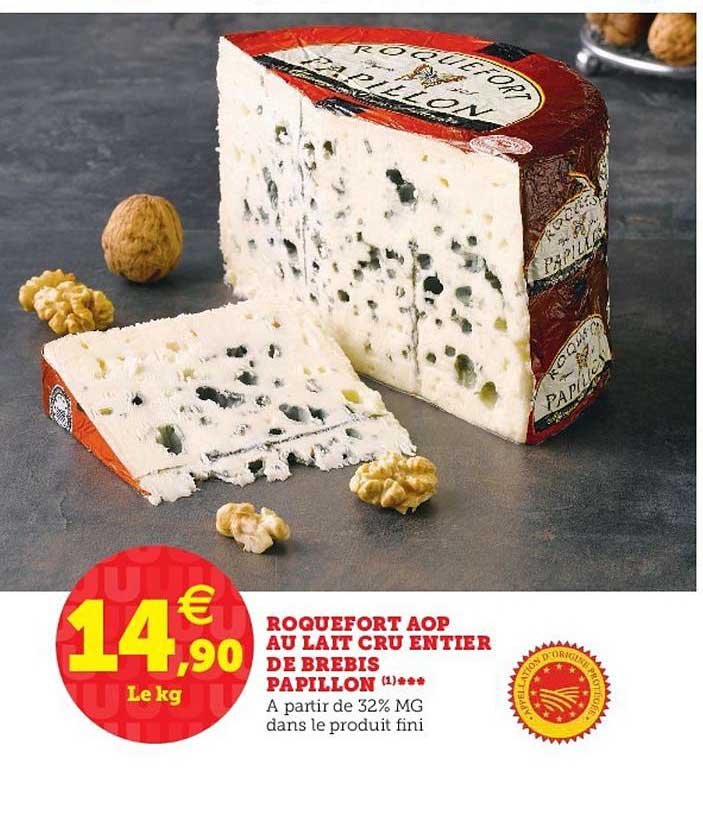 Roquefort Aop Au Lait Cru Entier De Brebis Papillon