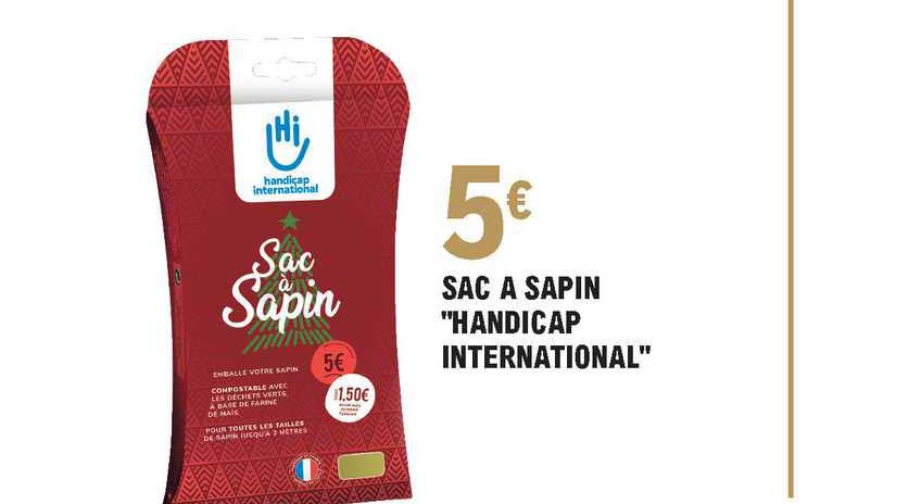 sac à sapin "handicap international"