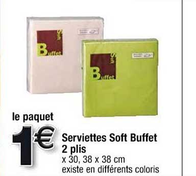 serviettes soft buffet 2 plis