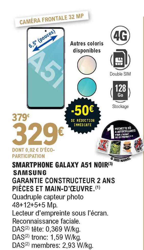 Smartphone Galaxy A51 Noir Samsung