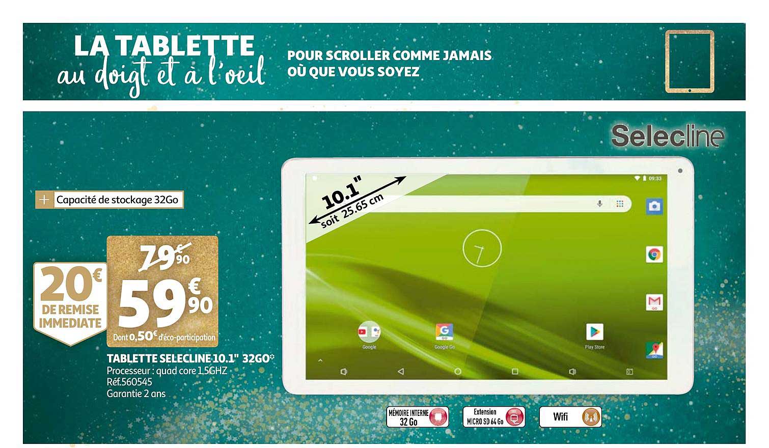 tablette selecline 10.1" 32go