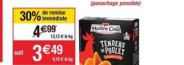 tenders de poulet maître coq