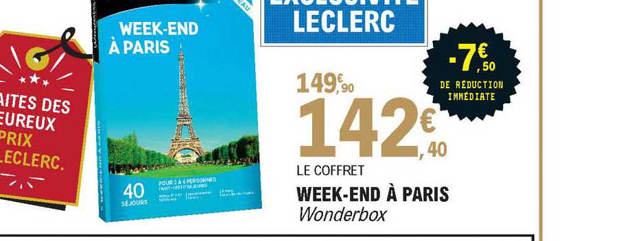 week end à paris wonderbox