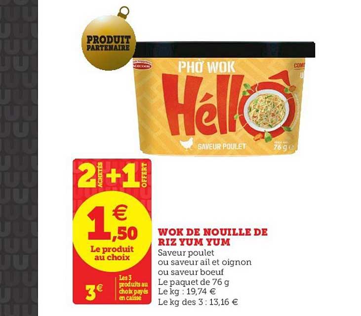 wok de nouille de riz yum yum