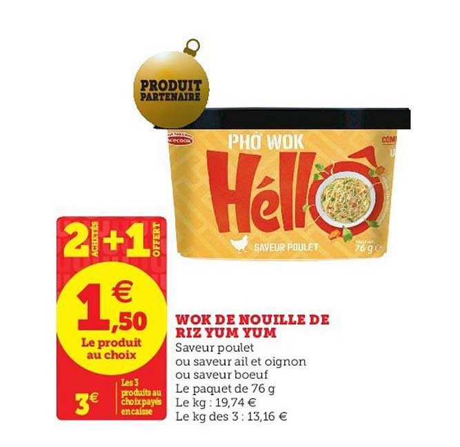 wok de nouille de riz yum yum