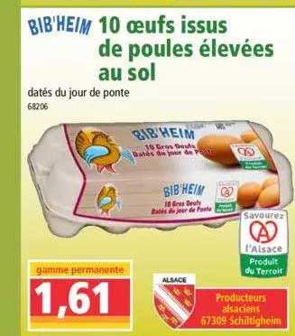 10 Oeufs Issus De Poules élevées Au Sol Bib'heim