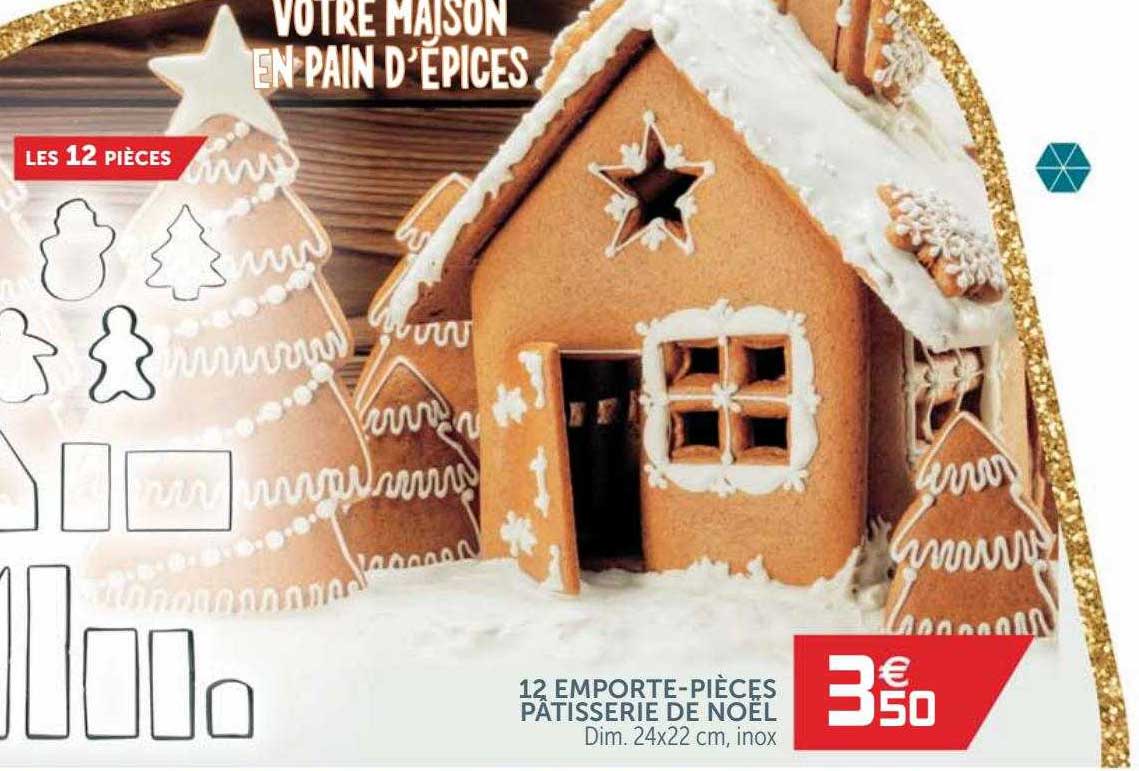 12 emporte-pièces pâtisserie de noël