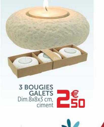 3 Bougies Galets