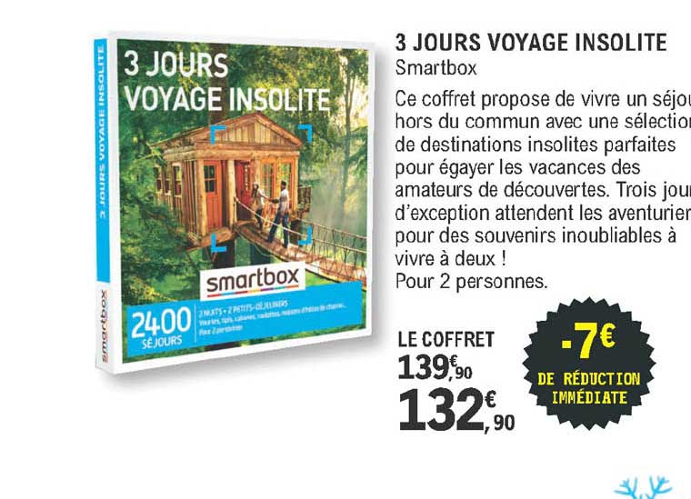 3 jours voyage insolite - smartbox
