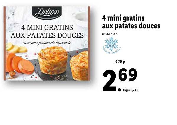 4 mini gratins aux patates douces deluxe