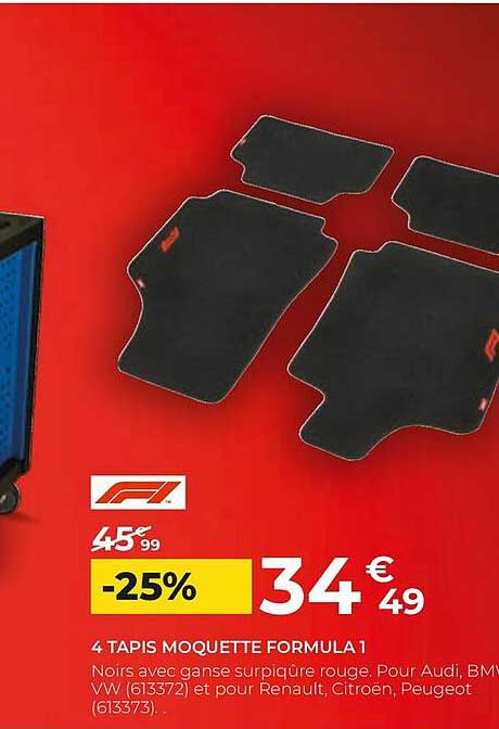4 Tapis Moquette Formula 1