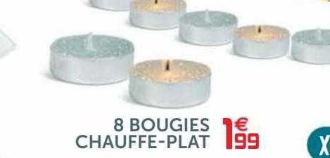 8 bougies chauffe-plat