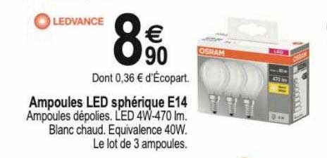 ampoules led sphérique e14