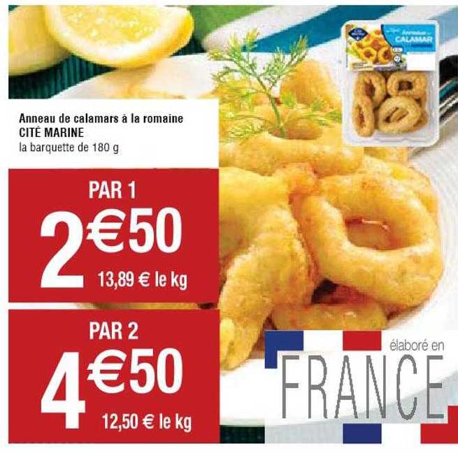 anneau de calamars à la romaine cité marine