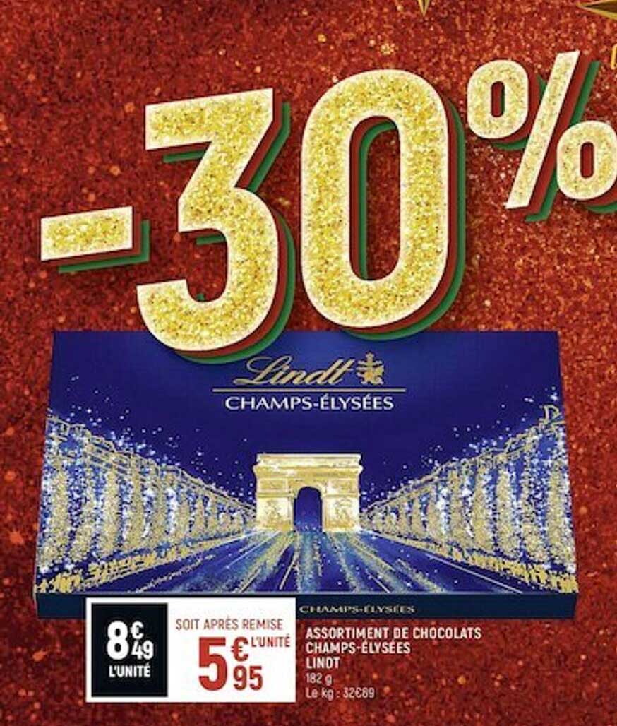 assortiment de chocolats champs-élysées lindt