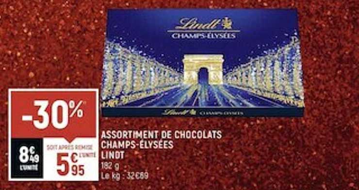 assortiment de chocolats champs-élysées lindt