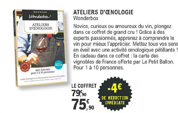 ateliers d'oenologie wonderbox
