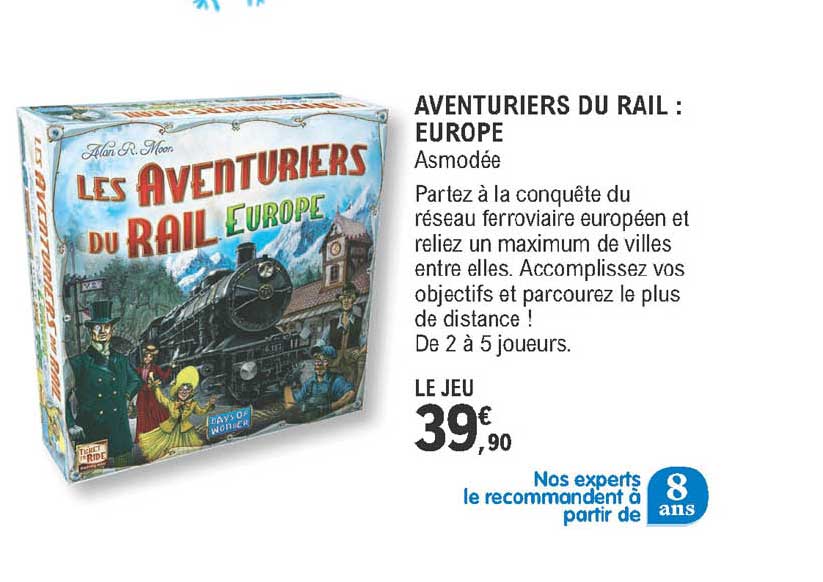 aventuriers du rail : europe - asmodée